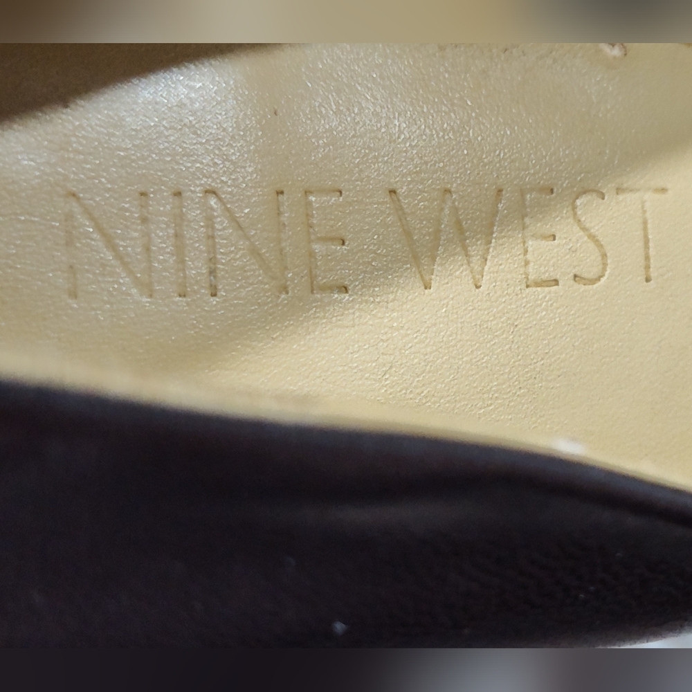 Nine West Fortonight women size 6.5M brown leather heels stiletto pumps - Picture 5 of 10